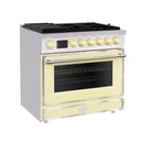 36 Inch Freestanding Custom Gas Range with 6 Sealed Burners Cooktop, Rapid Convection Oven, Natural Gas/LP Convertible - AK-G36N05A-1