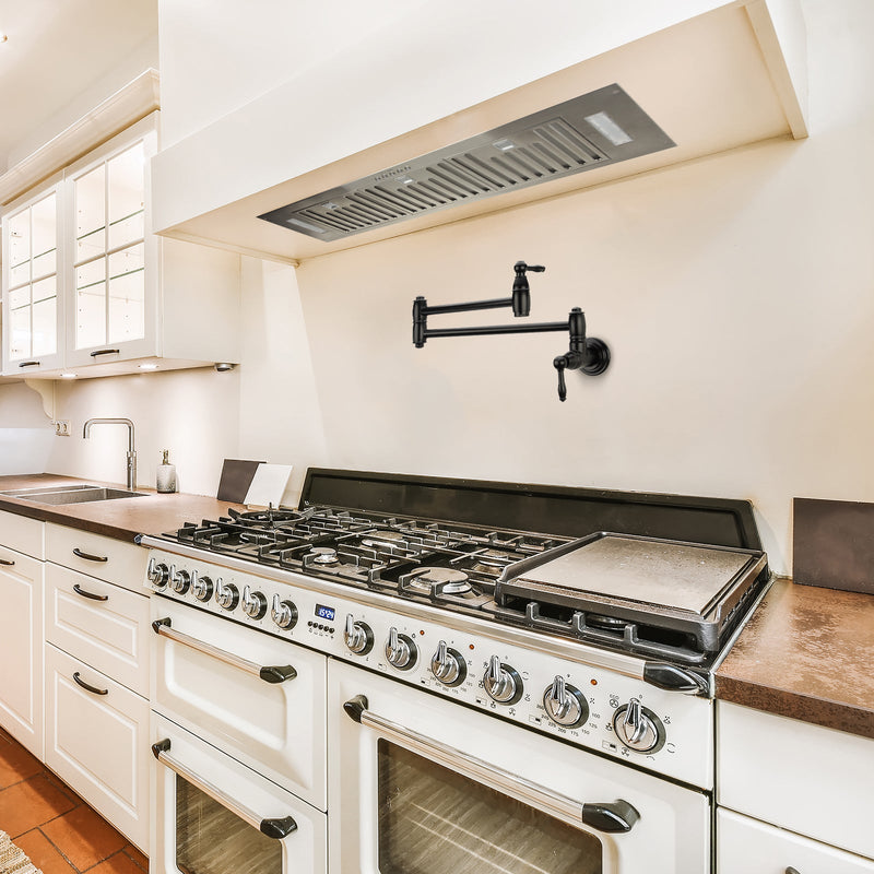 36“ Range Hood Insert, 600 CFM Built-in Stainless Steel Kitchen Hood with LED Lights - AK-HOOD-36