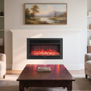 33/36-Inch Electric Fireplace Insert 750W/1500W Recessed Fireplace Heater by LJGDeals