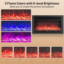 33/36-Inch Electric Fireplace Insert 750W/1500W Recessed Fireplace Heater by LJGDeals