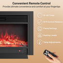 33/36-Inch Electric Fireplace Insert 750W/1500W Recessed Fireplace Heater by LJGDeals