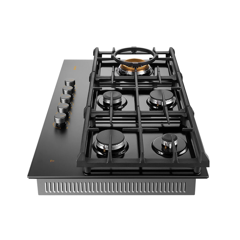 36" Anti-glare Glass Tri-Ring Gas Cooktop Series | GLG36501