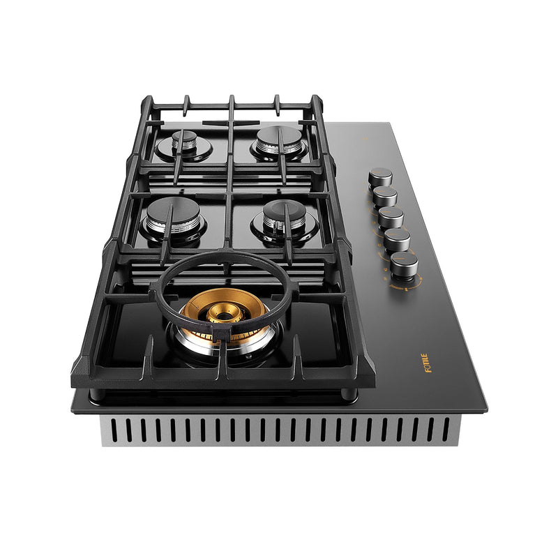 36" Anti-glare Glass Tri-Ring Gas Cooktop Series | GLG36501