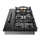 36" Anti-glare Glass Tri-Ring Gas Cooktop Series | GLG36501