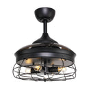 36" Benally Industrial Downrod Mount Ceiling Fan with Lighting and Remote Control