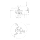 36" Benally Industrial Downrod Mount Ceiling Fan with Lighting and Remote Control