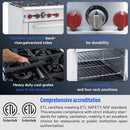 36-Inch Commercial 210K BTU 6-Burner Stainless Steel Freestanding Gas Range (SAK85603)