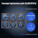 36-Inch Commercial 210K BTU 6-Burner Stainless Steel Freestanding Gas Range (SAK85603)