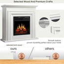 36 Inch Electric Fireplace Mantel Wooden Surround Firebox M1804
