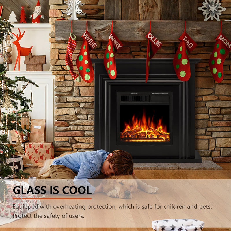 36 Inch Electric Fireplace Mantel Wooden Surround Firebox M1804