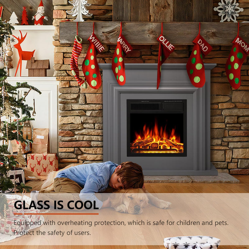 36 Inch Electric Fireplace Mantel Wooden Surround Firebox M1804