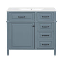 Nuvia 36-Inch Freestanding Bathroom Vanity With Ceramic Sink And Storage Cabinets [Faucet Not Included] (SAK41792)