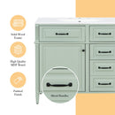 Nuvia 36-Inch Freestanding Bathroom Vanity With Ceramic Sink And Storage Cabinets [Faucet Not Included] (SAK41792)