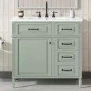 Nuvia 36-Inch Freestanding Bathroom Vanity With Ceramic Sink And Storage Cabinets [Faucet Not Included] (SAK41792)