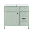 Nuvia 36-Inch Freestanding Bathroom Vanity With Ceramic Sink And Storage Cabinets [Faucet Not Included] (SAK41792)