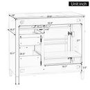 Nuvia 36-Inch Freestanding Bathroom Vanity With Ceramic Sink And Storage Cabinets [Faucet Not Included] (SAK41792)