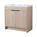 Nuvia 36-Inch Freestanding Bathroom Vanity With White Resin Sink (SAK39274)