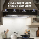 36" Range Hood Insert ,600 CFM Stainless Steel Kitchen Vent Hood with 4 Speeds 3CCT LED Lights - NX-19IS-36