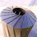 36" Large Capacity Commercial Outdoor Modern Trash Waste Garbage Bin With Top Cover (SAK62597)