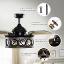 36" Mirelle Farmhouse Downrod Mount Ceiling Fan with Lighting and Remote Control
