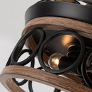 36" Mirelle Farmhouse Downrod Mount Ceiling Fan with Lighting and Remote Control