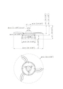 36" Pickett Industrial Downrod Mount Ceiling Fan with Lighting and Remote Control