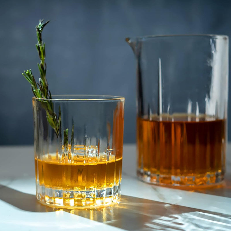 360 Rotating Old Fashioned Glass Set With Mixing Pitchers