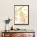 Vintage Map of Delaware 1838