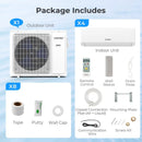 36000 BTU 4 Zone 23 SEER2 Mini Split Air Conditioner Wifi Enabled with Heat Pump by DirectDeals