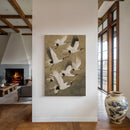 Elegant Japanese Crane Wall Art – Traditional Nature-Inspired Print