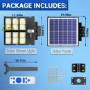 3600W Commercial Solar Street Light , 120000LM Parking Lot Light Commercial Dusk to Dawn With Remote