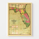 Vintage Map of Florida 1829
