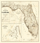 Vintage Map of Florida 1846