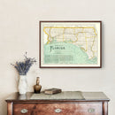 Vintage Map of Florida 1890