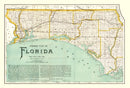 Vintage Map of Florida 1890