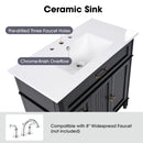 Bathroom Vanity With Sink, 2 Doors 2 Drawers, Freestanding Design by HouseOfZazla