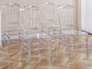 Dining Chair With Plastic Seat, Welding Chair (Set of 4) - Transparent by HouseOfZazla