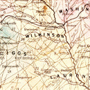 Vintage Map of Georgia 1848