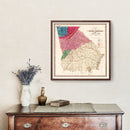 Vintage Map of Georgia 1849