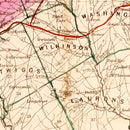 Vintage Map of Georgia 1849