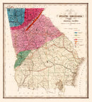 Vintage Map of Georgia 1849