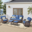 Luxury 5" Thick Cushioned 5 Pieces Patio Furniture Set