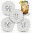 Fleur de Lis Drink Coasters