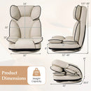 360 Degree Swivel Floor Gaming Chair with 6-Position Adjustable Backrest and Sponge Filling by LJGDeals