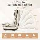 360 Degree Swivel Floor Gaming Chair with 6-Position Adjustable Backrest and Sponge Filling by LJGDeals