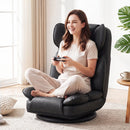 360 Degree Swivel Floor Gaming Chair with 6-Position Adjustable Backrest and Sponge Filling by DirectDeals