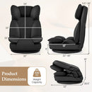 360 Degree Swivel Floor Gaming Chair with 6-Position Adjustable Backrest and Sponge Filling by LJGDeals
