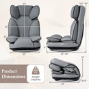 360 Degree Swivel Floor Gaming Chair with 6-Position Adjustable Backrest and Sponge Filling by DirectDeals