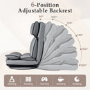 360 Degree Swivel Floor Gaming Chair with 6-Position Adjustable Backrest and Sponge Filling by DirectDeals