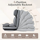 360 Degree Swivel Floor Gaming Chair with 6-Position Adjustable Backrest and Sponge Filling by LJGDeals
